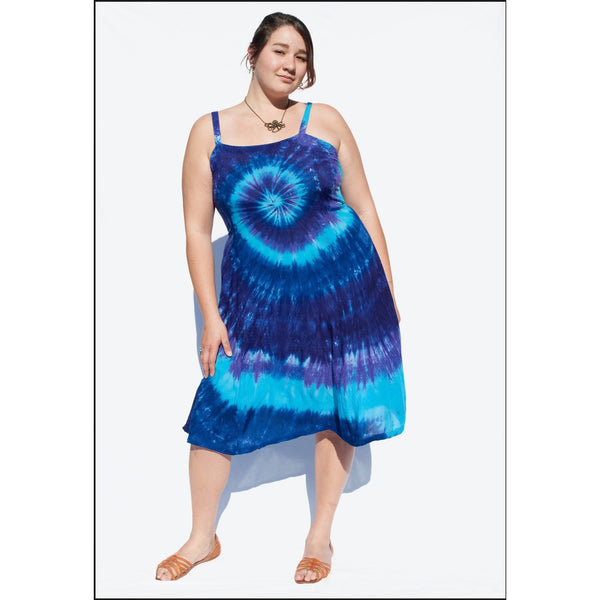 Cool Spiral short tie-dye dress