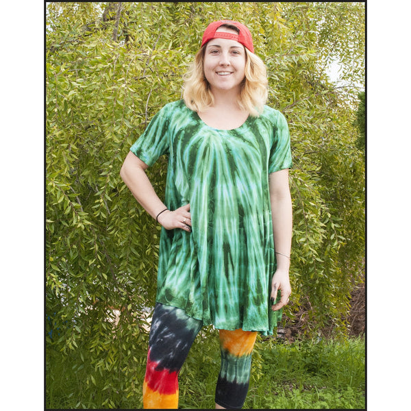 Green Fossil Tie-dye Blouse