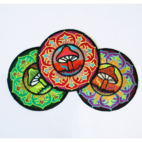 Mushroom Mandala Patches - Cali Kind Clothing Co. 