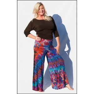 Odyssey tie-dye wide leg pants