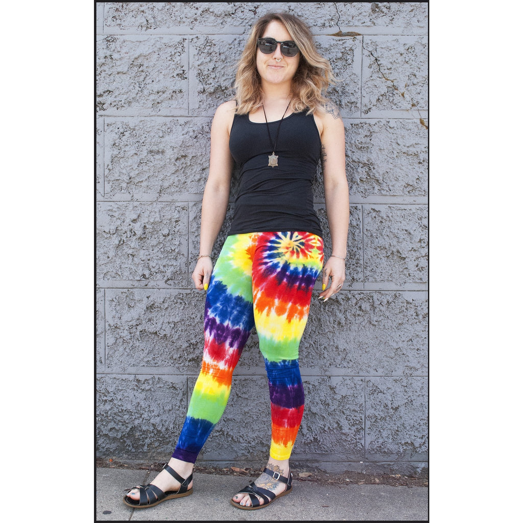 Spandex Leggings Adult - Tie Dye Swirls