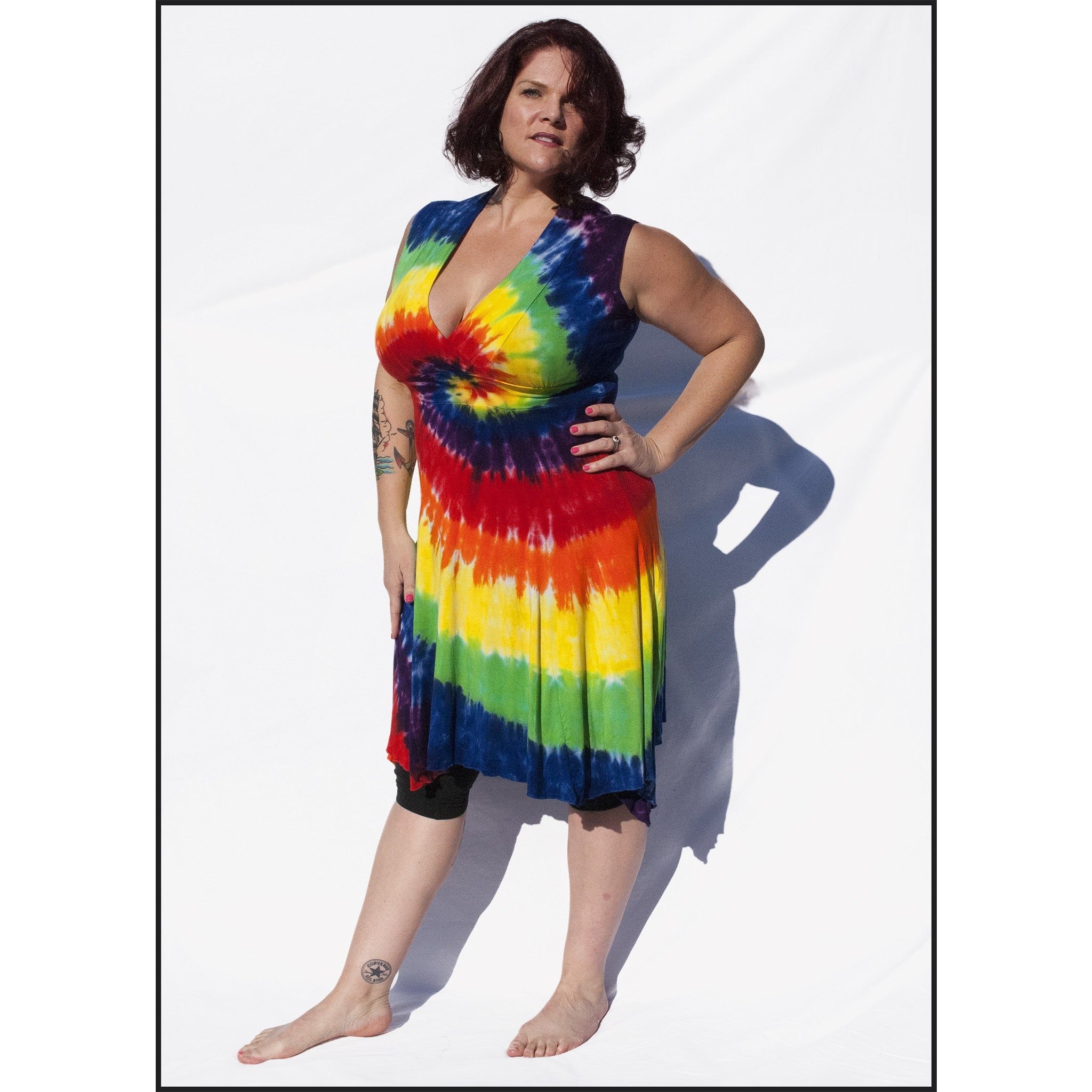 Deep v sun online dress