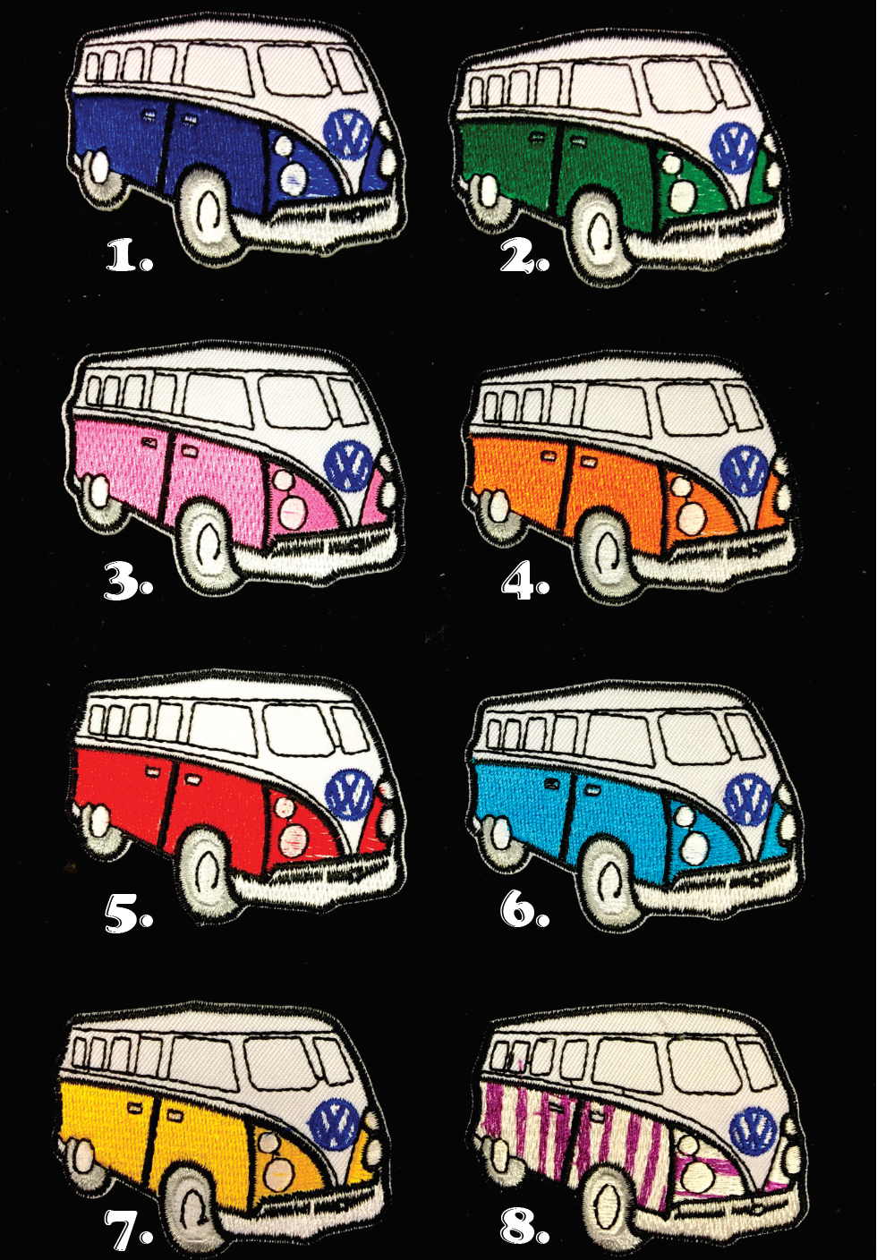 Sublime Volkswagen Bus Patch Surf Board Embroidered Iron on Sublime Volkswagen Bus Patch Surf Board Embroidered Iron on