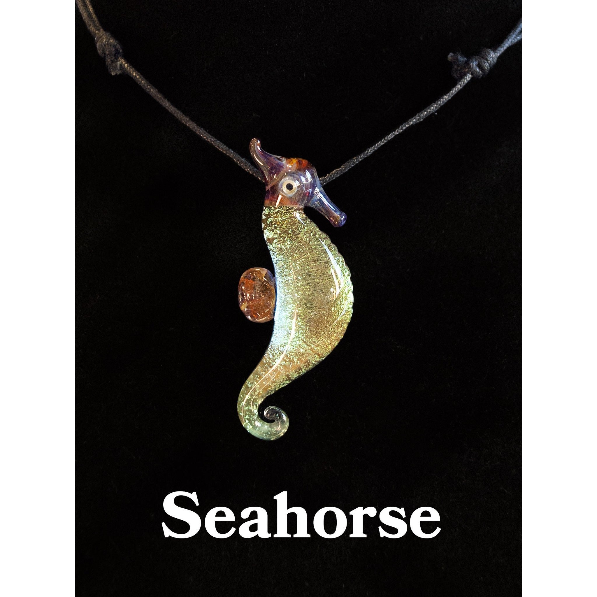 Seahorse Glass Necklace - Cali Kind Clothing Co. 