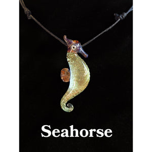 Seahorse Glass Necklace - Cali Kind Clothing Co. 