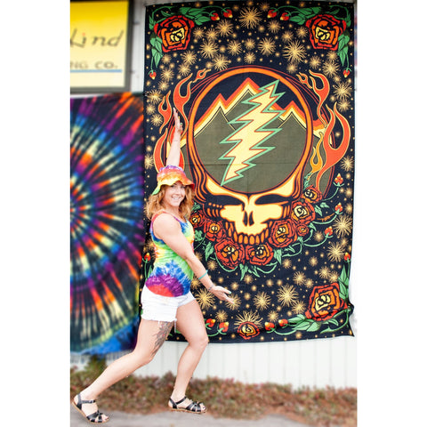 Mountainside Steal Your Face: Grateful Dead 3D Tapestry - Cali Kind Clothing Co. 