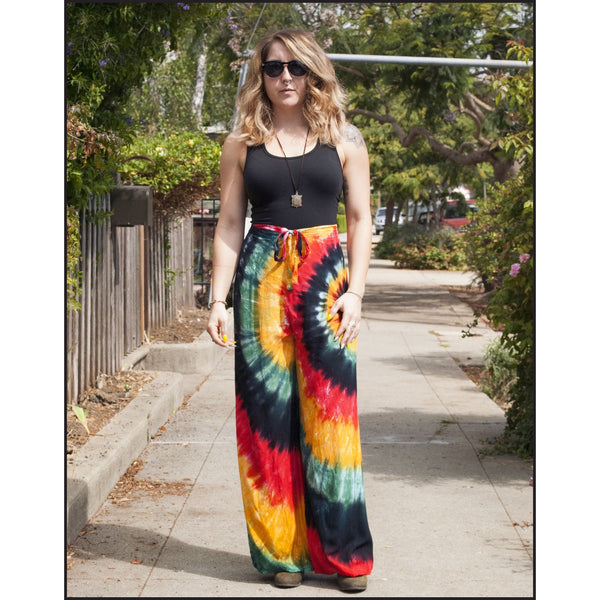 Rasta Spiral Wrap Pants by Ck Tie-dye