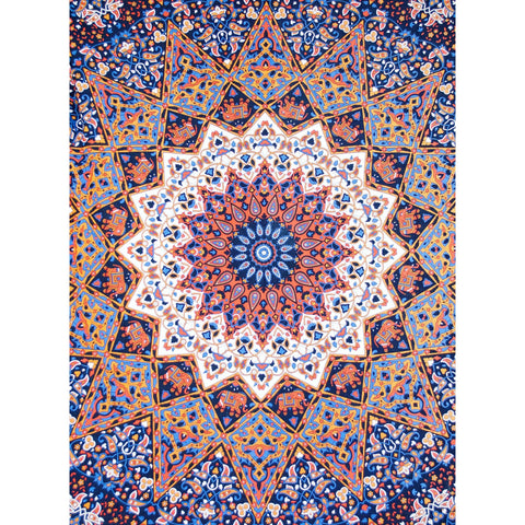 3D Mandala: Organge/Blue - Cali Kind Clothing Co. 